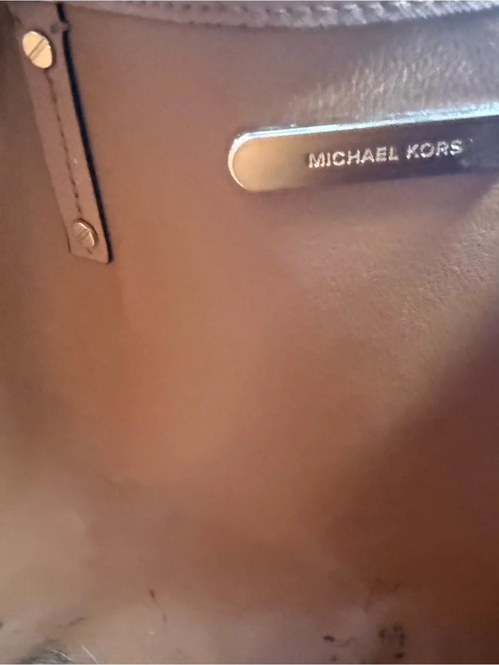Flawed Michael Kors Brown Signature Tote Bag with Matching Wristlet - Picture 11 of 12